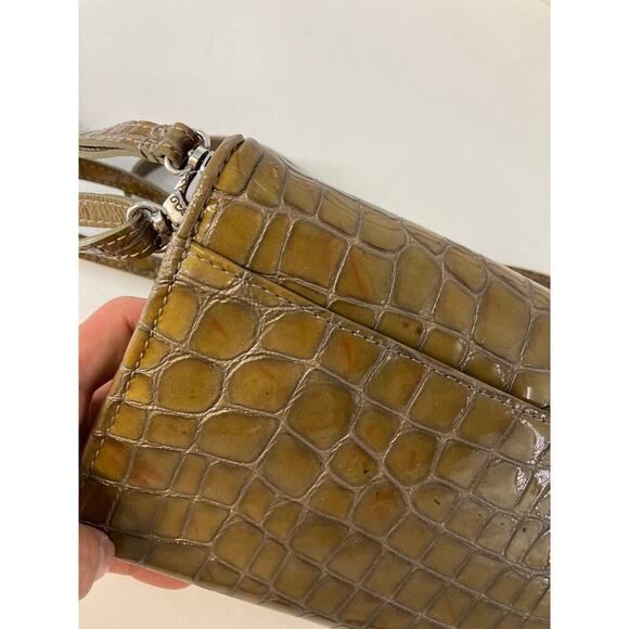 BRIGHTON, SMALL EMBOSSED ANIMAL PATTON LEATHER CROSSBODY BAG - Picture 5 of 16